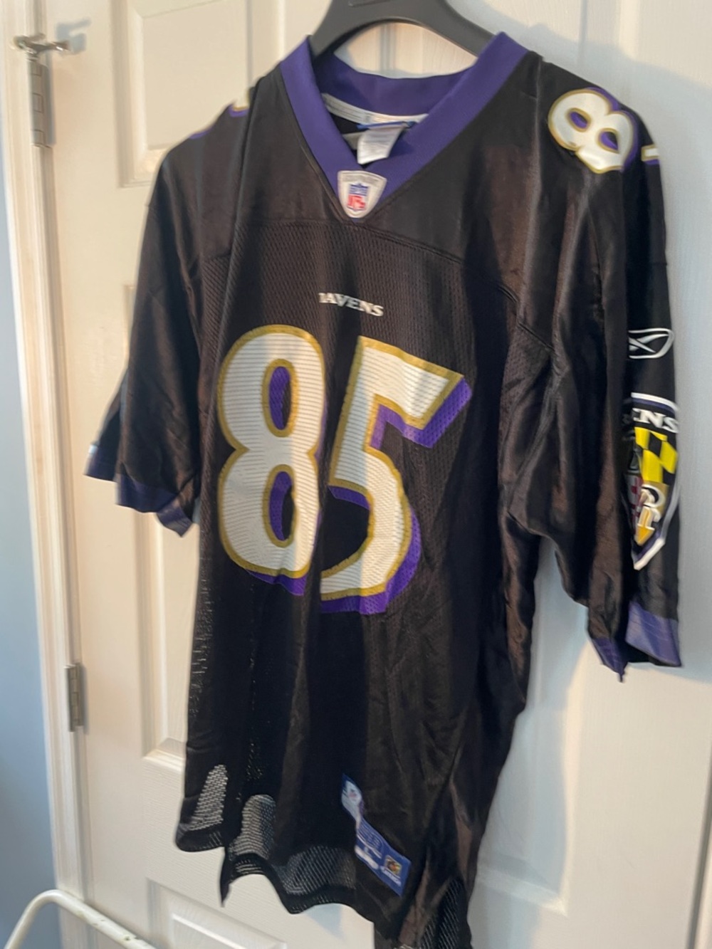 NFL Reebok Purple and Black Team Jersey with NFL Shield Tag